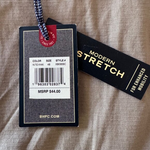 Beverly Hills Polo Club Mens Relaxed Fit Cargo Shorts Sz 48 Khaki Modern Stretch - Picture 3 of 9